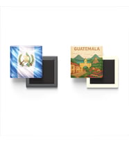 Buzdolap Magnetleri - Guatemala Bayrağı ve Paper Cut Tema - 2'li Set Magneti
