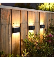 4 Adet Dekoratif Duvara Monteli Gün Işığı Solar Enerjili Aplik LED 6 Ledli