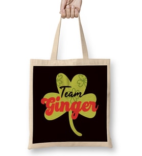 Team Ginger Redhead Shamrock Irish Red Orange Hair Haired Bez Çanta Uzun Saplı