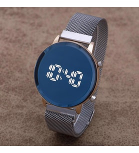 Kadın Şık Dijital Led Watch Mıknatıs Kordon Ayna Kadran Kol Saati ST-303940