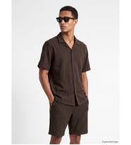 LCW Vision Kahverengi Regular Fit Armürlü Erkek Gömlek