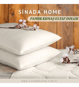 Sinada Elyaf Dolgu Yastık %100 Pamuk Kumaş ile Yakmaz Terletmez
