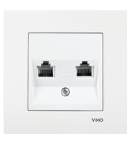VİKO Karre/Meridian Beyaz İkili Nümeris Telefon Prizi 2 x RJ11 (Çerçevesiz) 90967X33 VİKO