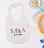 BK Kids Kişiye Özel Baba Tasarımlı Bebek Mama Önlüğü - Model 1