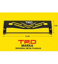 TRD Marka Universal Metal Plakalık - Siyah