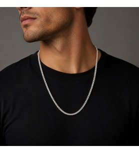 BK Gift Kral Zincir Kolye Çelik Erkek Kolye - Kararma Yapmayan Erkek Çelik Kolye