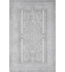 Eliana Home Baskılı, Yıkanabilir Kaymaz Taban Salon Halısı LNA0366 100x150 cm (Gri)