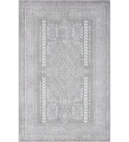 Eliana Home Baskılı, Yıkanabilir Kaymaz Taban Salon Halısı LNA0366 100x150 cm (Gri)