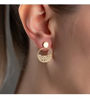Minimal Tasarımlı Altın Kaplama 925 Ayar Gümüş Halka Küpe (Gold)
