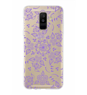 Samsung Galaxy A6 Plus (2018)  Kapak Nostalji Desen Tasarımlı Şeffaf Silikon Kılıf