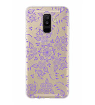 Samsung Galaxy A6 Plus (2018)  Kapak Nostalji Desen Tasarımlı Şeffaf Silikon Kılıf