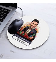 Kişiye Özel Hediye Karikatürlü Erkek Poker Oyuncusu Mousepad