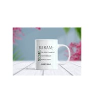 Babam Özellikleri İsimli Babaya Özel Kupa Bardak (Beyaz)