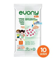 Evony Kids Elastik Kulaklıklı Cerrahi Çocuk Maskesi 10'lu x 4 paket