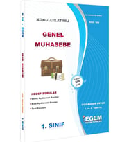 Egem Eğitim Yayınları AÖF 1. Sınıf Genel Muhasebe Güz Dönemi 1. Yarıyıl Konu Anlatımlı Soru Bankası (Çok Renkli)