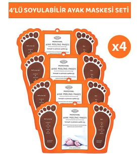 ÇORAP TİPİ AYAK PEELİNG MASKESİ 4'LÜ (Renksiz)