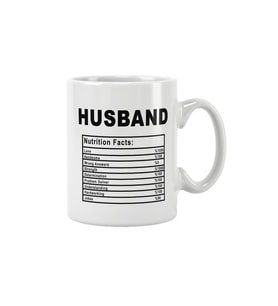 Husband Nutrition Facts Eş Sevgili Hediye Baskılı Kupa Bardak