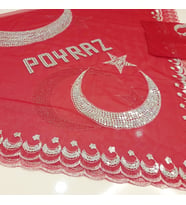 Asker Şalı İsimli Asker Örtüsü Bayraklı Örtü Kına (Kırmızı)