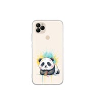 General Mobile GM 22S ile Uyumlu Splash Panda Tasarımlı Şeffaf Silikon Kılıf
