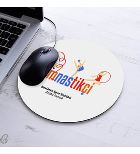 Hediyelik Jimnastikçi Temalı Yuvarlak Mousepad