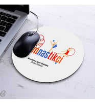 Hediyelik Jimnastikçi Temalı Yuvarlak Mousepad