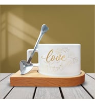 Love Temalı Kahve Fincanı-004 (Çok Renkli)