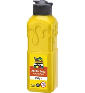 Sarı Akrilik Boya 250 gr 1 Adet Su Bazlı Akrilik Boyası Hobi Sanatsal Boy Tuval Ahşap Metal