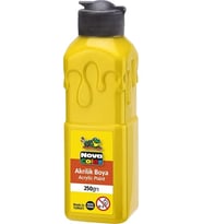 Sarı Akrilik Boya 250 gr 1 Adet Su Bazlı Akrilik Boyası Hobi Sanatsal Boy Tuval Ahşap Metal