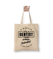 Dentist Diş Hekimi Beyaz Bez Çanta Uzun Saplı Alışveriş Çantası Plaj Çantası