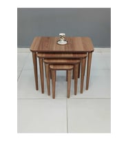 4'lü Mdf Ahşap Zigon Sehpa