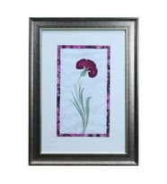 e38 EL İŞÇİLİĞİ EBRU ZEMİNLİ KARANFİL EBRU TABLO - 37*50 CM - 6549