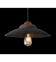 Retro Rustik Bakır Avize Tekli Dekoratif Metal Sarkıt Avize (Burnt Olive)