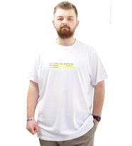 Mode XL Battal Beden Baskılı Erkek T-Shirt Bisiklet Yaka SIMPLICITY U24047 Beyaz
