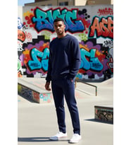 Erkek Bisiklet Yaka Standart Kol Regular Kalıp Sweatshirt Fonksiyonel Dayanıklı Kaliteli Şık