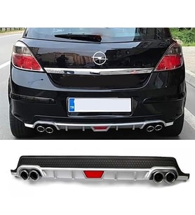 Opel Astra H Gri Difüzör Difizör Yuvarlak Egzoz Görünüm Kulaklı Tip 2004 - 2009