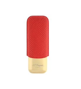 S.T. Dupont Gold - Kırmızı İkili Deri Puro Kılıfı 183271