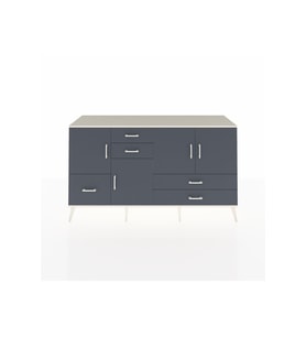 Kronos Konsol 4 Raflı 5 Çekmeceli 4 Kapaklı 176x59x99 Aytaşı-Antrasit