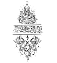 Caş Dekorasyon Çiçek Figürlü Geçici Dövme Tattoo
