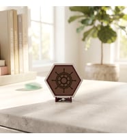 Dümen Motifli Modern Masaüstü Dekoru Yaşam Alanlarınıza Deniz Esintisi ve Şıklık Katan Özel Bir Tasarım 10x10 cm, Açık Kahve