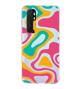 Xiaomi Mi Note 10 Lite Uyumlu Kapak Renkli Desen Tasarımlı Şeffaf Silikon Kılıf