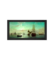 Manzara Temalı Kanvas Tablo 80 x 110 cm Siyah Çerçeve