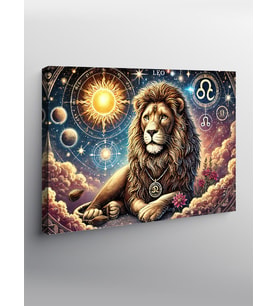 Kanvas Tablo Astrolojik Aslan Figürü