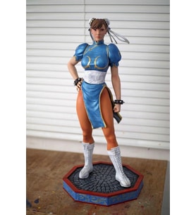 Street Fighter Chun Li Boyalı Figür Street Fighter Chun-Li Chung Figür Büyük Boy 25CM