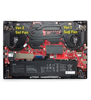 Asus TUF Dash F15 FX516PM-AZ077 ile Uyumlu Fan V2 (Sol Fan) 12V