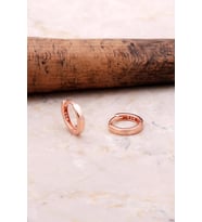 Rose Gümüş 12 Mm Halka Küpe 5145