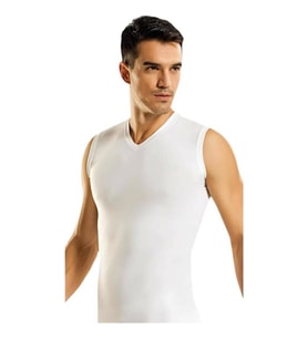 Namaldı Erkek Likralı V Yaka Sıfır Kol Body Atlet Fanila 188- 3 Adet (Beyaz)