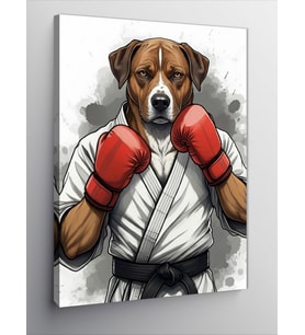 Kanvas Tablo Boksör Köpek