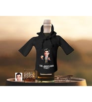 BK Gift Kişiye Özel Karikatürlü Mini Siyah İçki Şişesi Tişörtü , Ev Bar Dekoru, Viski, Şarap, Votka, Rakı Şişesi Tişörtü, Ev Barı-12