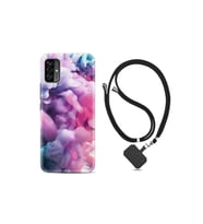 Reeder P13 Pro Max Lite 2022 Kılıf Ipli Boyun Askılı Desenli Life Silikon Pink Cloud 1305