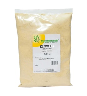 Zencefil Kökü Öğütülmüş Doğal 1000 Gr Paket